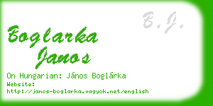 boglarka janos business card