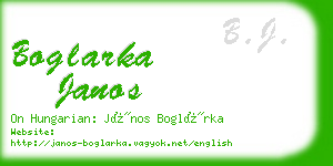 boglarka janos business card